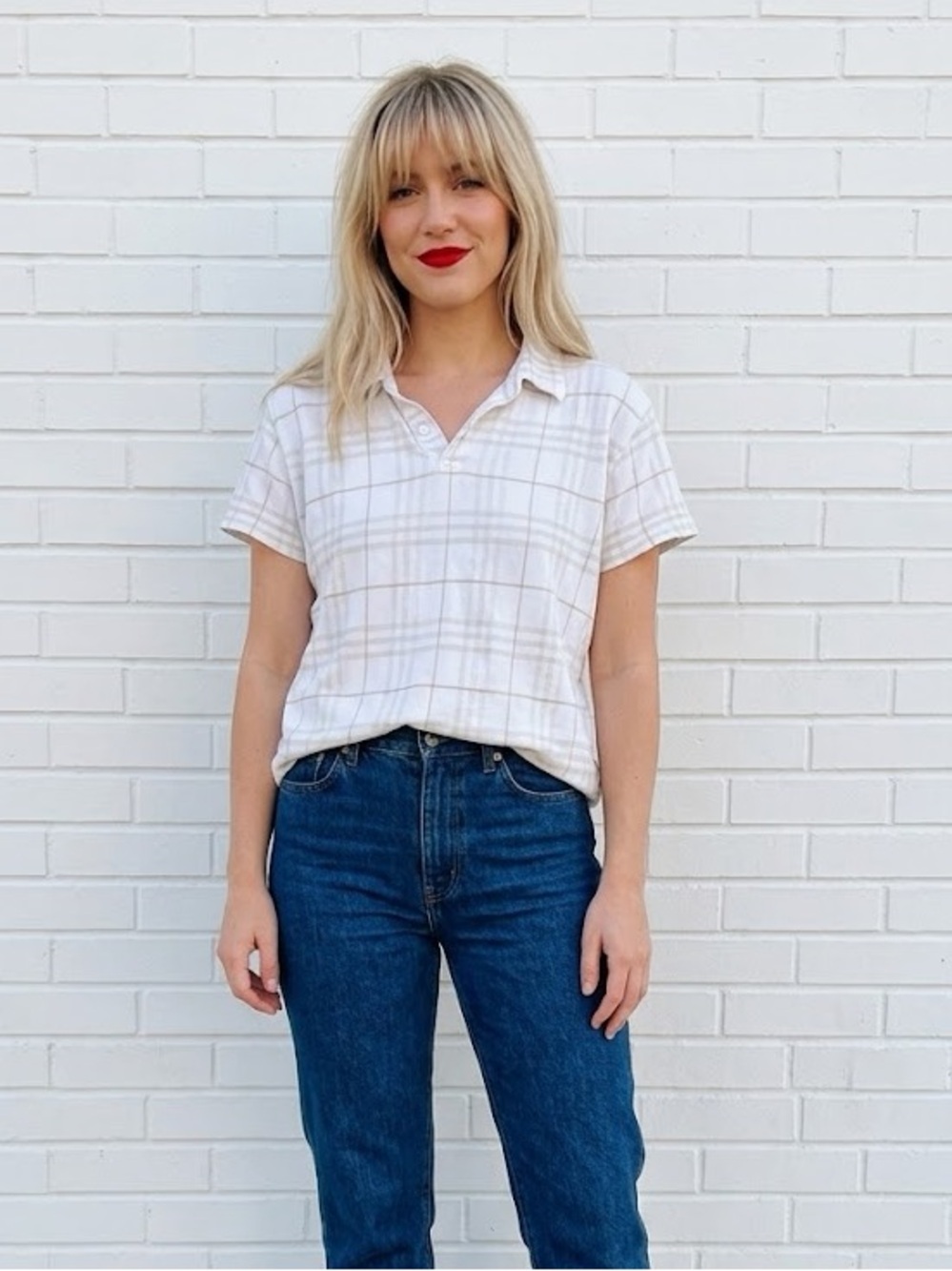 Vintage Burberry golf polo shirt 100% cotton women’s size small plaid preppy 90s